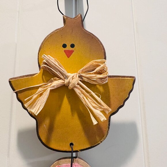 Easter WELCOME Hanging Door Decoration With Chick and Easter Eggs Spring Decor - Picture 2 of 16